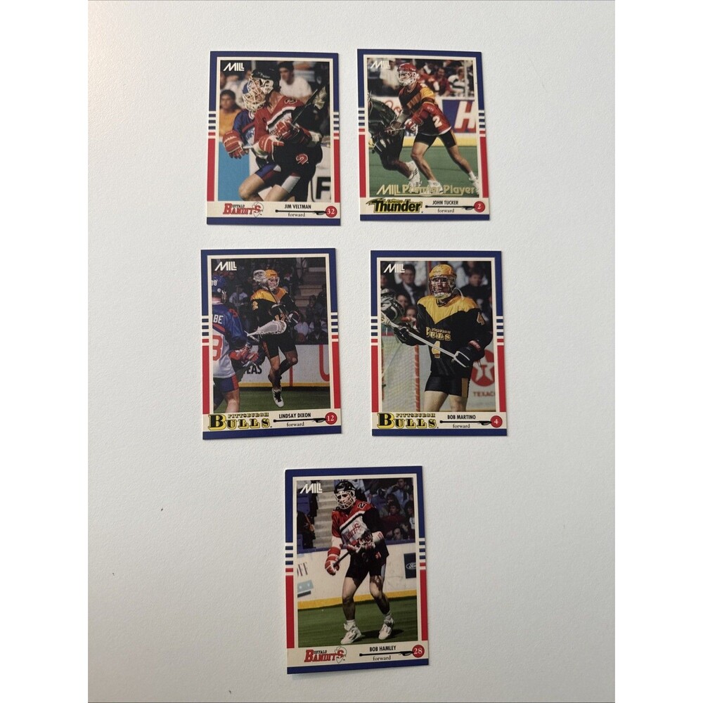 1993 STX Nastasi MILL Lacrosse 5 Card Lot Veltman Tucker Hamley